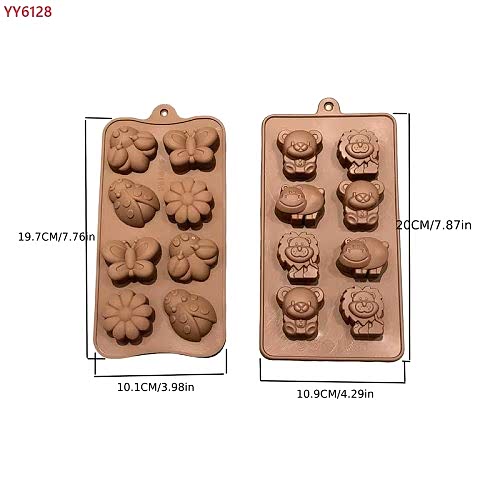 YY6128 Hayvan ve Çiçek Temalı Modeller Silikon Kalıp